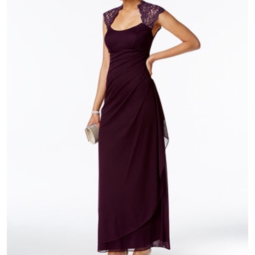 Dark Purple, Floor Length Dress